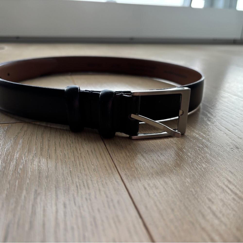 Black Leather Men's Belt
